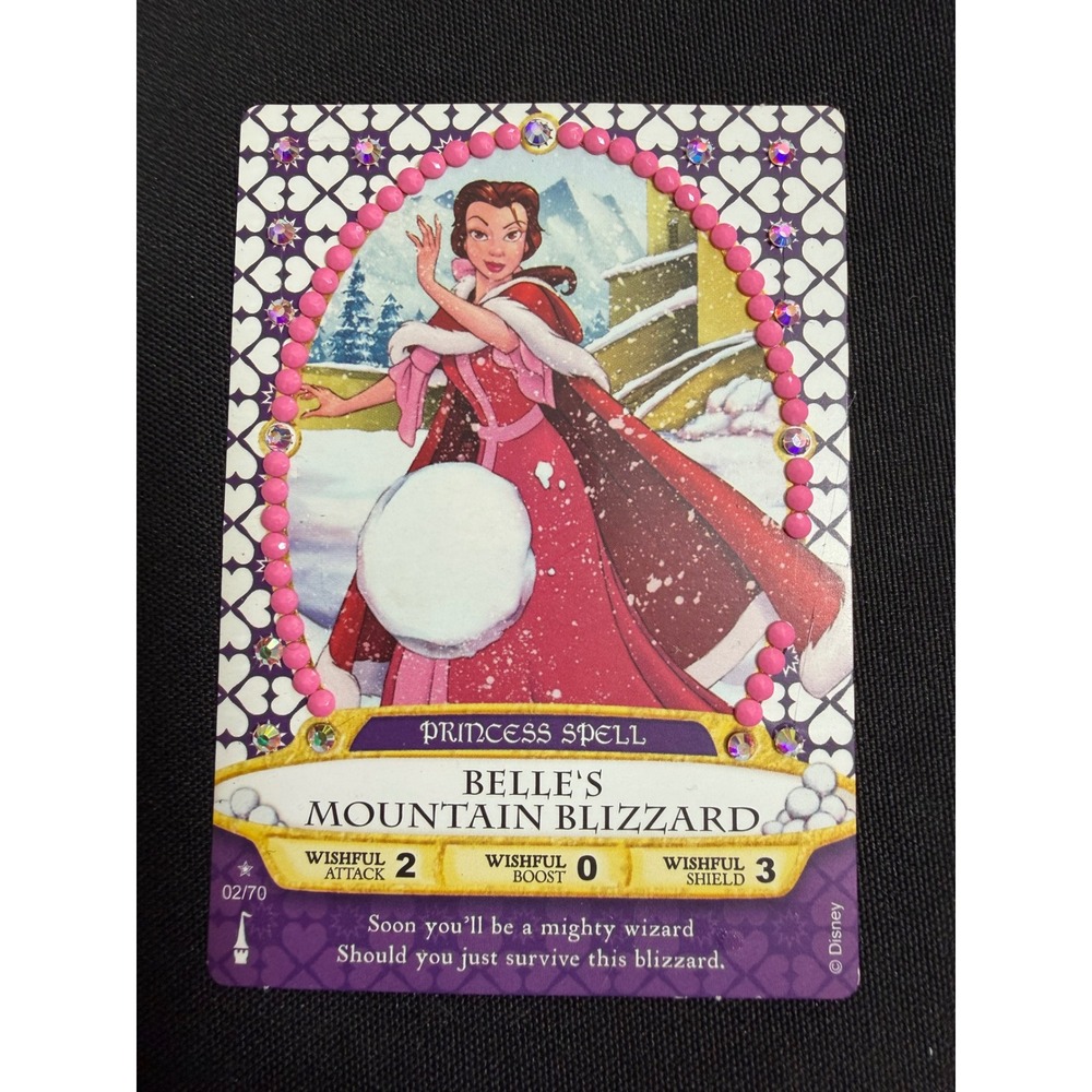 Disney Sorcerers the Magic Kingdom Card 02/70 Belle Mountain Blizzard Bedazzled